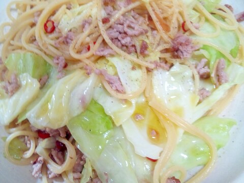 ☆パスタ祭り☆ひき肉とキャベツのピリ辛パスタ